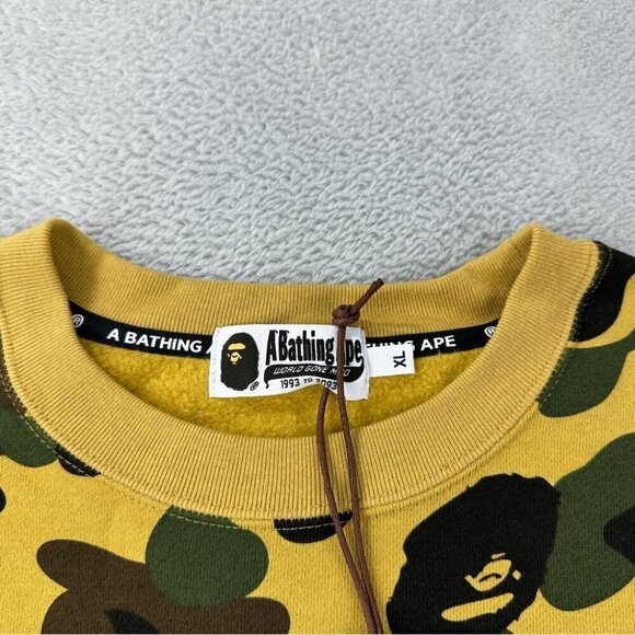 Bape A Bathing Ape Green Camo Crewneck XL - Picture 5 of 14